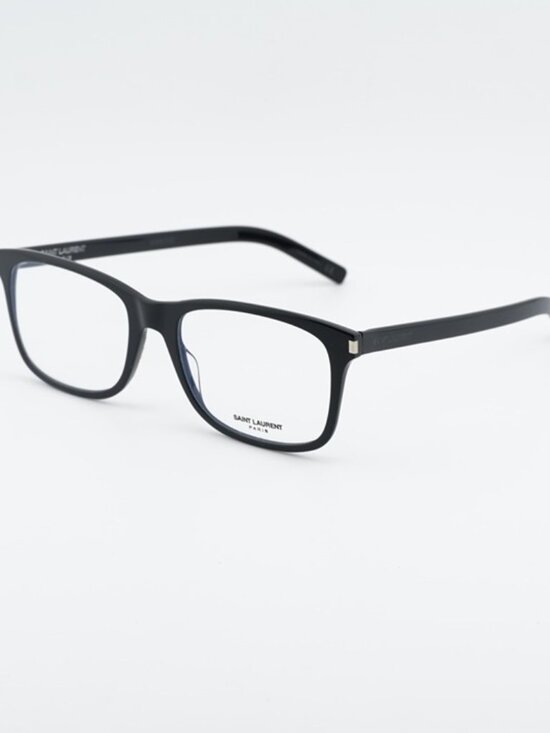 Saint Laurent SL288 SLIM 001 Eyeglasses Black 54mm Rectangle Frame main image 4